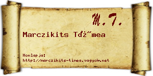Marczikits Tímea névjegykártya
